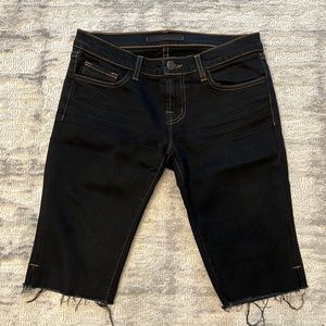 J Brand blk fitted Bermuda denim shorts sz 26